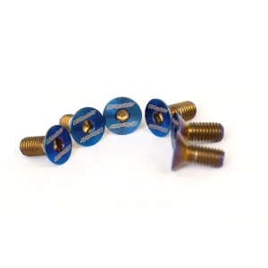 Paquete de 6 tornillos de cabeza avellanada de titanio para volantes (GReddy)