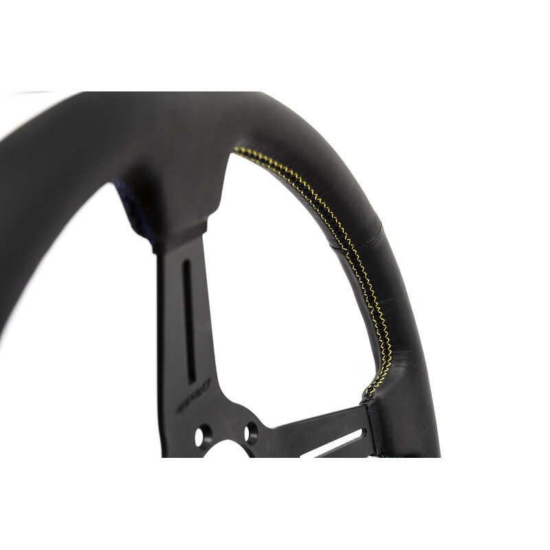 Volante GReddy Sports "Medium Type", cuero negro, radios negros - 340 mm 7 Volante GReddy Sports "Medium Type", cuero negro, radios negros - 340 mm - Imagen 7