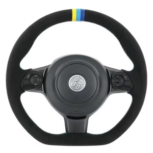 Volante GReddy Ultra Suede con costura tricolor para Toyota GT86 (17-21) y GR86