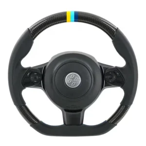 Volante de carbono negro GReddy con costura tricolor para Toyota GT86 (17-21) y GR86