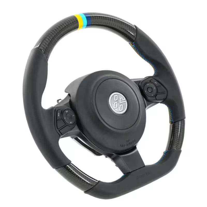 Volante de carbono negro GReddy con costura tricolor para Toyota GT86 (17-21) y GR86 2 Volante de carbono negro GReddy con costura tricolor para Toyota GT86 (17-21) y GR86 - Imagen 2
