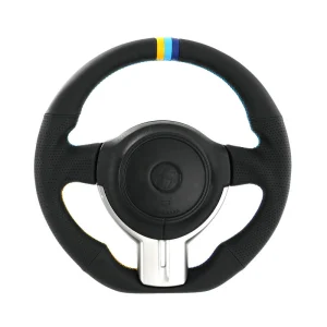 Volante de cuero negro GReddy con franja de 3 colores para Toyota GT86 (12-16)